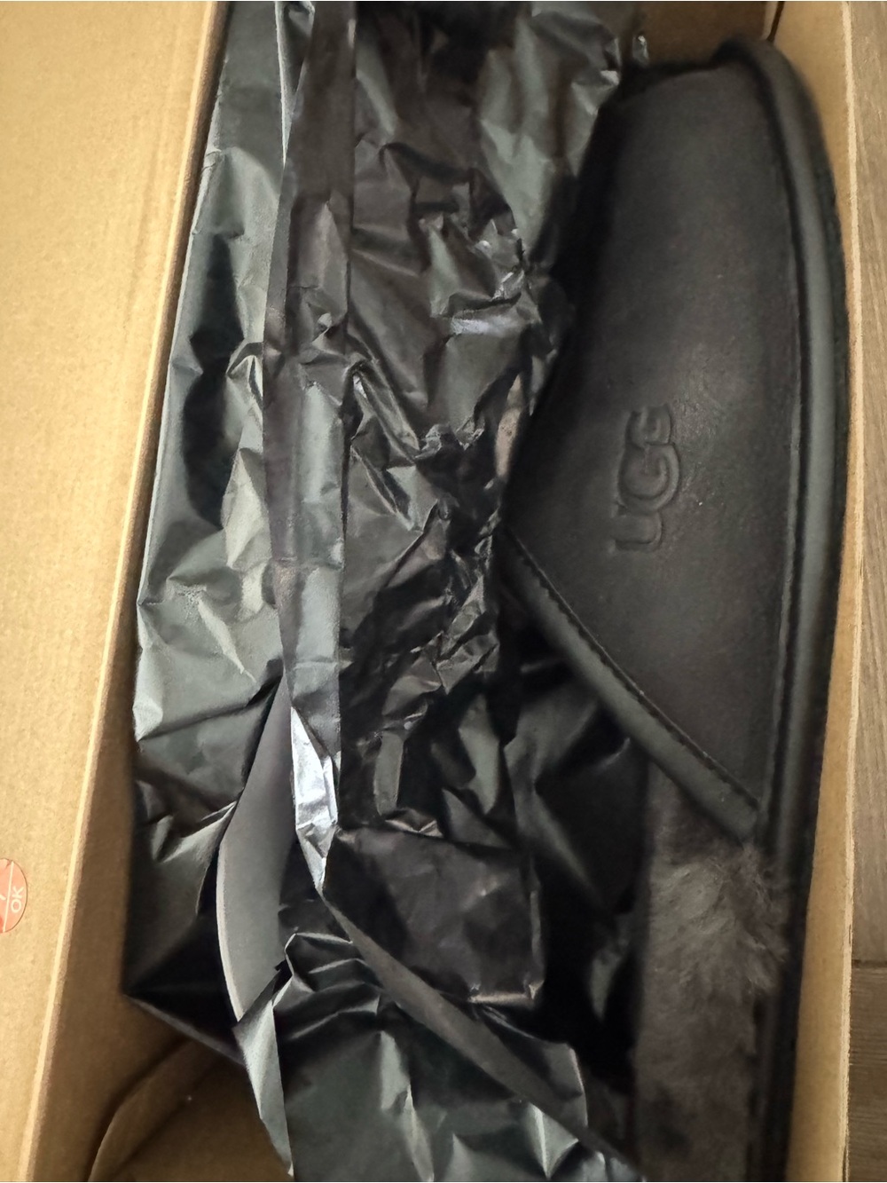 UGG Men's Gray Suede Slip-On Slippers - Picture 2 of 4